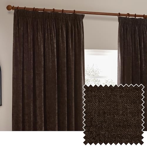 furn. Yard Heavy Chenille Bleistiftfaltenvorhang Paar –... - Amazon Allemagne à 42.10€