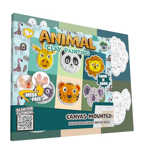 SPLAT PLANET Peinture à l'argile sur toile 30x40cm Animaux... - Sports & Fitness en promo à 22.81€