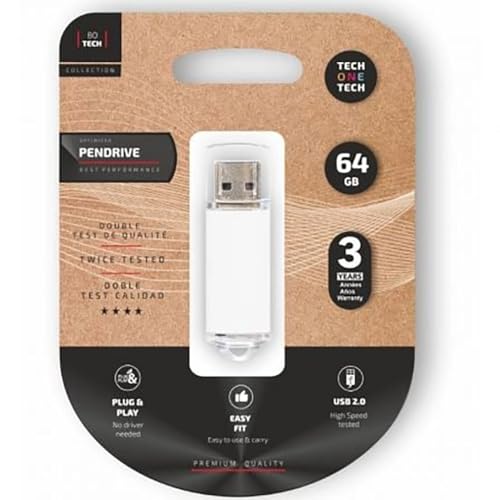 Tech One Tech Chiavetta USB TEC3007-64 Bianco 64 GB - High-Tech & Électronique Amazon Italie à 10.99€