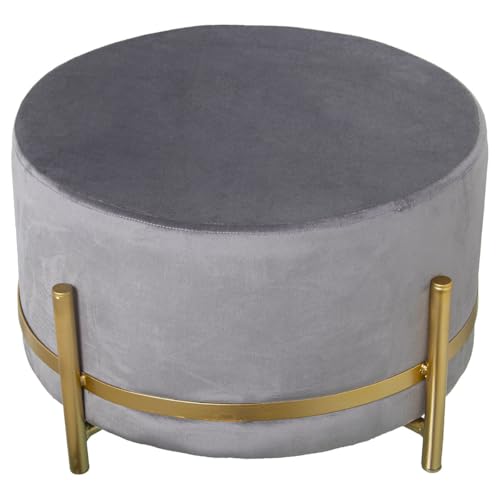 Alexandra House Living Pouf Grigio Velluto Legno 50 x 30 x... - Amazon Italy à 98.28€