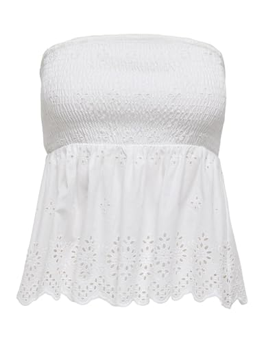 Onllou Life EMB Haut Bandeau WVN, Blanc éclatant., L - Mode & Vêtements Amazon France à 11.83€