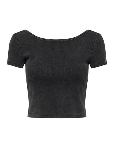 ONLY Onlgilda S/S Haut Court à col Rond JRS, Noir, S en promo à 9,94€ (-50%) sur Amazon FR