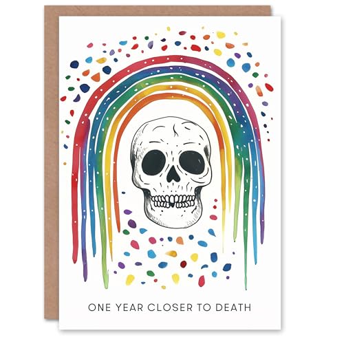 Artery8 One Year Closer To Death Skull With Rainbow Funny... - Auto & Moto en promo à 2.00€