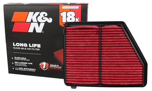 K&N Filtre à air moteur : longue durée de vie 18 000 km... - Auto & Moto Amazon France à 27.07€