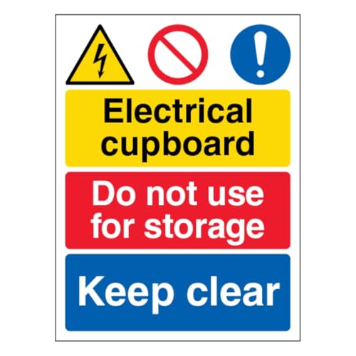 V Safety Electrical cupboard/Do not use for storage/Keep... - Nouvelle promo Amazon à 7.44€