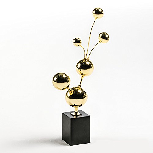 CENTRO DE MESA 19X14X60 METAL ORO/NEGRO - Erreur de prix -77% à 25.02€