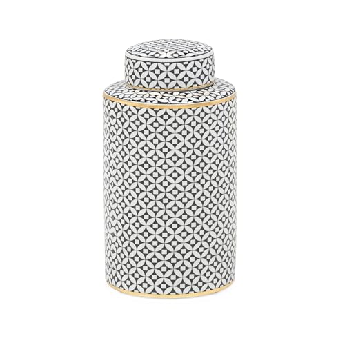 TIBOR 20X20X40 CERAMICA BLANCO/NEGRO/DORADO - High-Tech & Électronique Amazon Italie à 74.38€