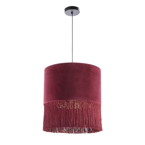 LAMPARA DE TECHO 40X40X43 TERCIOPELO ROJO - Maison & Cuisine en promo à 53.83€