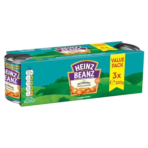 Heinz Beanz Richmond Pork Sausages 3 x 200g - Épicerie Amazon Royaume-Uni à 2.50€