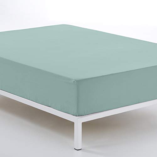 Bajera ajustable color aqua Cama de 200 (alto 30 cm) - 100%... - Bon plan à 13.58€
