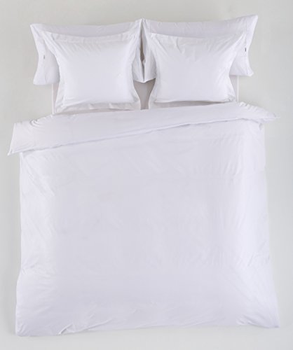 FUNDA NORDICA de satén color blanco Cama de 105 (1 pieza)... - Maison & Cuisine en promo à 21.21€