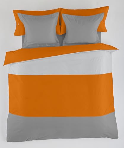 FUNDA NORDICA tricolor perlaocre-plomo - Cama de 180/200 (1... - Réduction -75% à 27.61€