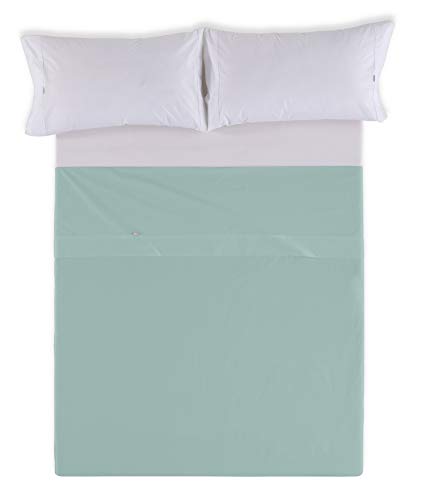 SABANA ENCIMERA color aqua Cama de 200 100% algodón - 144... - High-Tech & Électronique en promo à 11.25€