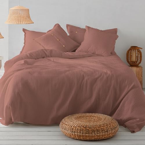 Dúo de funda nórdica de algodón Banús terracota Cama de 150... - Maison & Cuisine Amazon Italie à 28.05€