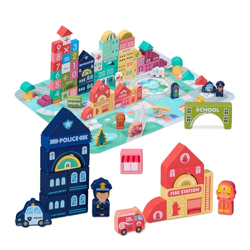 Relaxdays Blocs de Construction Ville, Set B, 100 pièces... - Jouets & Jeux Amazon France à 24.99€