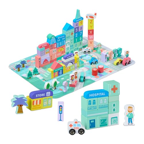 Relaxdays Blocs de Construction Ville, Set A, 108 pièces... - Jouets & Jeux Amazon France à 21.99€