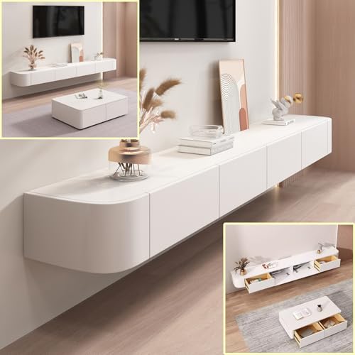 XDXINY Meuble TV suspendu en bois massif pour salon... - Maison & Cuisine Amazon France à 100.00€