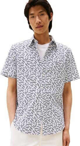 Tommy Hilfiger Camisa Hombre Linen Blend Print Manga Corta... - Amazon Espagne à 19.07€