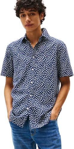 Tommy Hilfiger Camisa Hombre Linen Blend Manga Corta... - Animalerie en promo à 27.50€