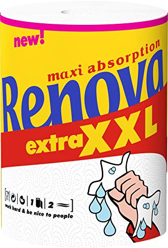Renova Essuie-tout Extra XXL|1 rouleau| 1 rouleau XXL : 3... en promo à 33,29€ (-52%) sur Amazon FR