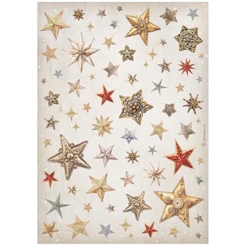 Stamperia Papier de riz pour découpage A4 – Étoiles de Noël... en promo à 1,95€ (-86%) sur Amazon FR