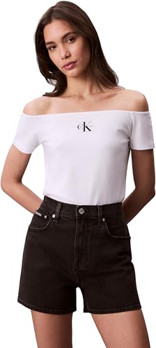 Calvin Klein Camisetas de Manga Corta Mujer Off Shoulder... - Nouvelle promo Amazon à 8.64€