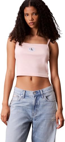 Calvin Klein Donna Canotta Woven Label Cami a Costine, Rosa... - Bricolage & Outils Amazon Italie à 13.14€