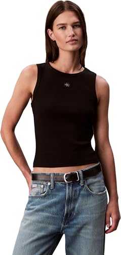 Calvin Klein Camiseta de Tirantes Mujer Woven Label Cotton... - Mode & Vêtements en promo à 14.00€