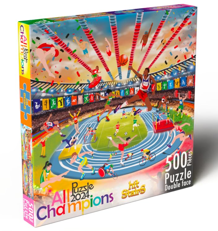 Puzzle 2024 All Champions | Puzzle Double Face 500 Pezzi |... - Jouets & Jeux en promo à 12.07€