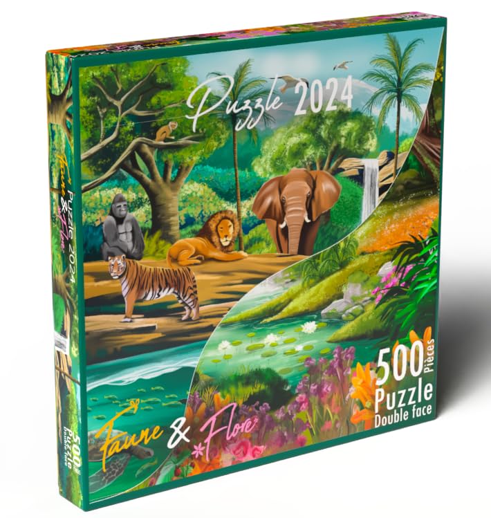 Rompecabezas 2024 Fauna & Flora - Rompecabezas de doble... - Auto & Moto Amazon Espagne à 9.84€