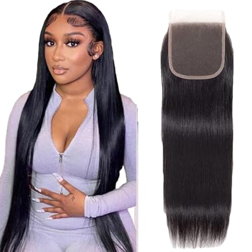 Tuheerst Straight Human Hair Closure 4X4 Lace Closure... - Beauté & Parfums Amazon Espagne à 45.80€