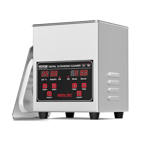 VEVOR Nettoyeur à Ultrasons Numérique 1,3 L 50 W, Bac... - Maison & Cuisine en promo à 26.99€