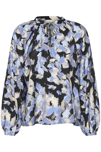 KAFFE - Blusa de Cuello en V y Cuello de Manga Larga con... - Bon plan à 12.47€
