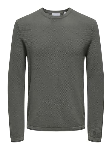 ONLY & SONS Onsfelix Reg 12 Crew Knit Noos, Castor Gray., XS - Amazon Espagne à 8.96€