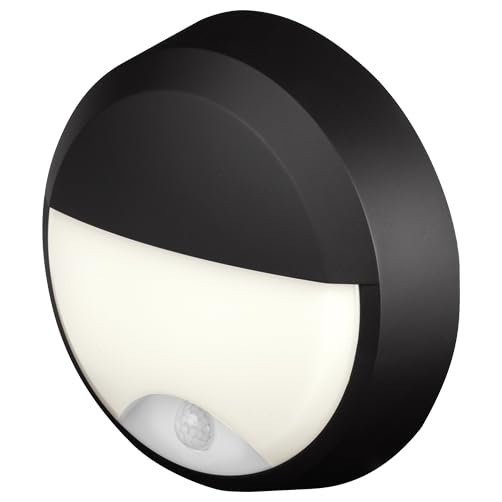 4lite Pylus Outdoor Round Wall Light (Black) 660lm Motion... - Maison & Cuisine Amazon Royaume-Uni à 11.99€