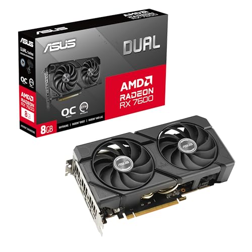 ASUS DUAL RX7600 EVO OC, 8GB DDR6, HDMI, 3 DP, 2715MHz... - High-Tech & Électronique en promo à 255.99€