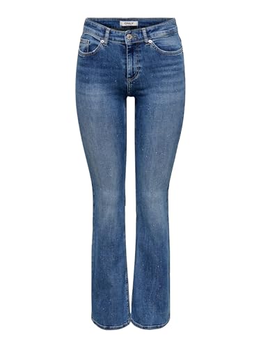 ONLY Onlblush Mw FLA Rhinestone DNM Tai885Noos, Medium Blue... - Amazon Royaume-Uni à 19.36€