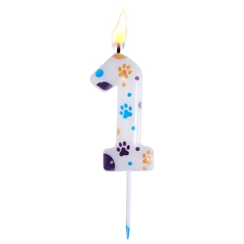 Candela di Compleanno a Forma di Zampa di Cane Blu, 10cm... - Jouets & Jeux Amazon Italie à 7.49€