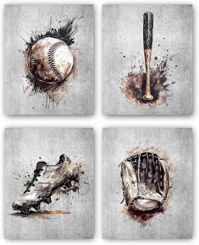 DXOAGXQ Baseball Wall Art Canvas Prints,Vintage Baseball... - Sports & Fitness en promo à 1.00€