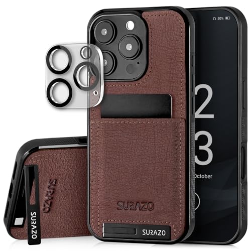 SURAZO Custodia posteriore in vera pelle per Apple iPhone... - Tech & Electronics Amazon Italy à 12.91€