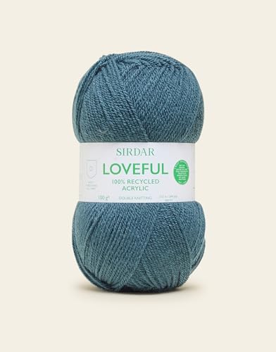 Sirdar, Loveful Fil acrylique recyclé, Océan, 100 g en promo à 4,21€ (-38%) sur Amazon FR
