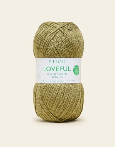 Sirdar Loveful Recyled Acrylic Yarn, Moss, 100g - Amazon Royaume-Uni à 2.50€