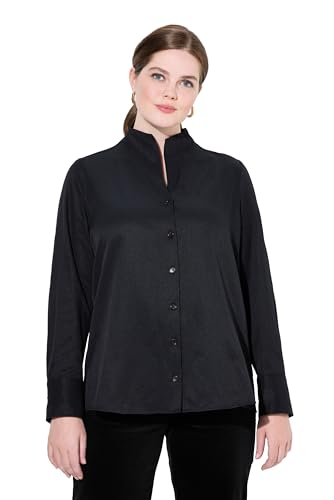Ulla Popken Blusa in Tessuto Oxford con Scollo Montante e... - Bon plan à 21.38€