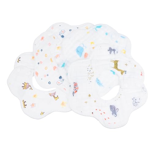 CIMAXIC 8-layer Baby Drooling Bibs Set 360° Rotating Petal... - Bébé & Puériculture en promo à 6.79€