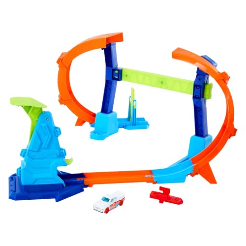 Hot Wheels Spielzeugauto-Trackset, Flip- und Jump-Action... - Jouets & Jeux en promo à 13.99€