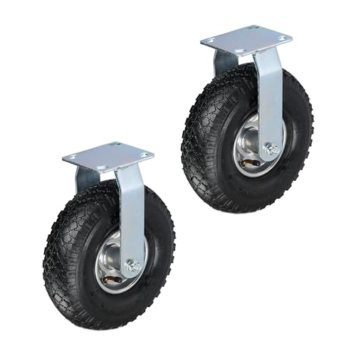 Relaxdays Roulette Fixe, 3.00-4, Roue pneumatique... - Auto & Moto Amazon France à 44.99€