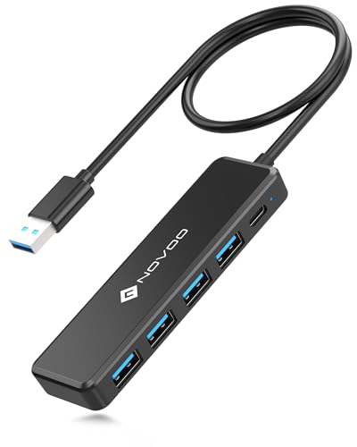 NOVOO USB C Hub 4 Ports USB 3.0, Data Transfer 5Gbit/s... - High-Tech & Électronique Amazon Italie à 9.99€