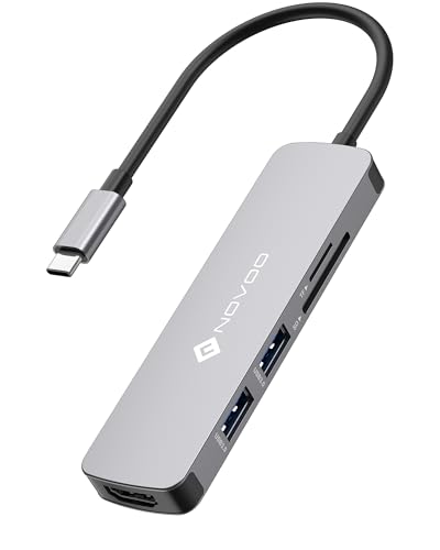 NOVOO Hub USB C 5 in 1 Multiporta Adattatore con HDMI 4K, 2... en promo sur Amazon