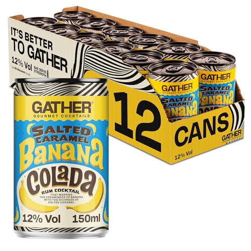 GATHER Salted Caramel Banana Colada |12x150ml Canned... - High-Tech & Électronique Amazon Royaume-Uni à 15.36€