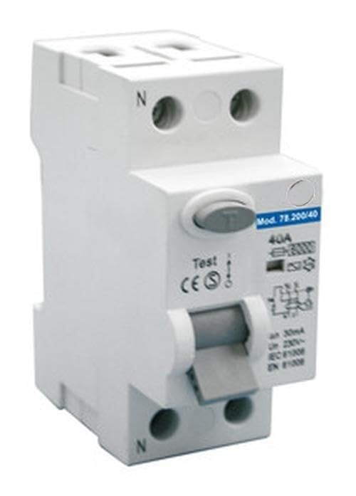 Fehlerstromschutzschalter 1P+N 40 A, 0,030 A, 6 kA. Schützt... - Amazon Germany à 10.76€
